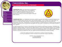 Tablet Screenshot of conversionsinc.com
